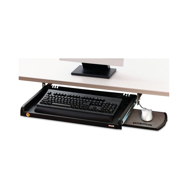 3M Under Desk Keyboard Drawer, 23w x 14d, Black KD45